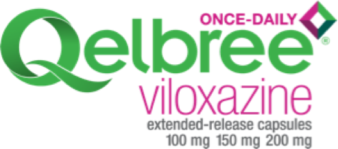 Qelbree (viloxazine extended-release capsules) logo